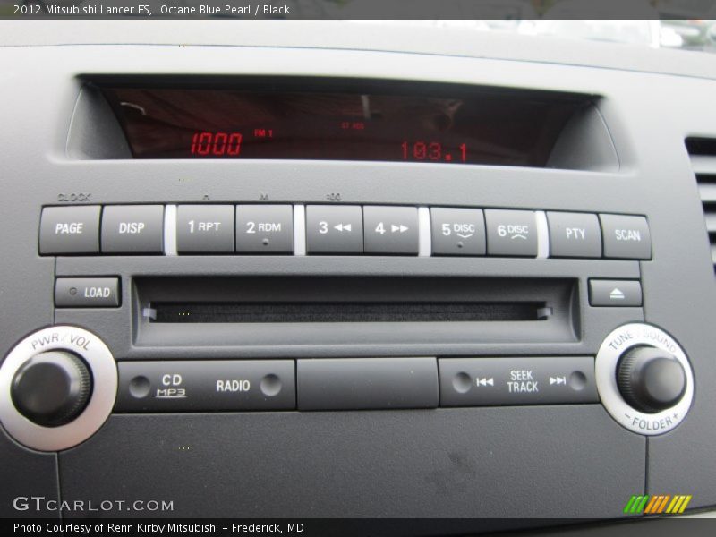 Octane Blue Pearl / Black 2012 Mitsubishi Lancer ES