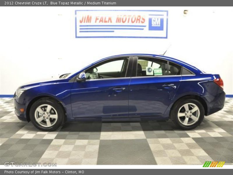 Blue Topaz Metallic / Medium Titanium 2012 Chevrolet Cruze LT