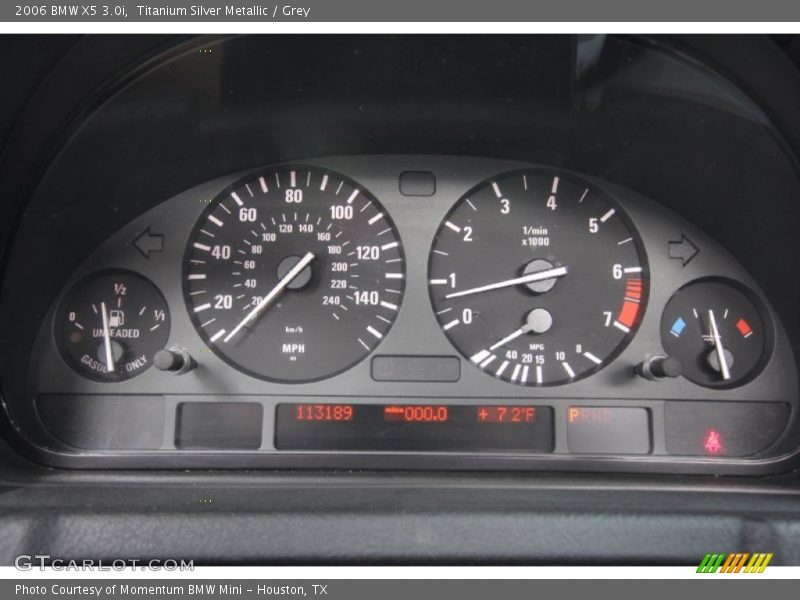 Titanium Silver Metallic / Grey 2006 BMW X5 3.0i