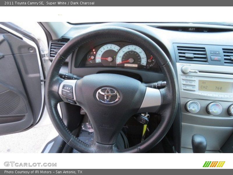 Super White / Dark Charcoal 2011 Toyota Camry SE