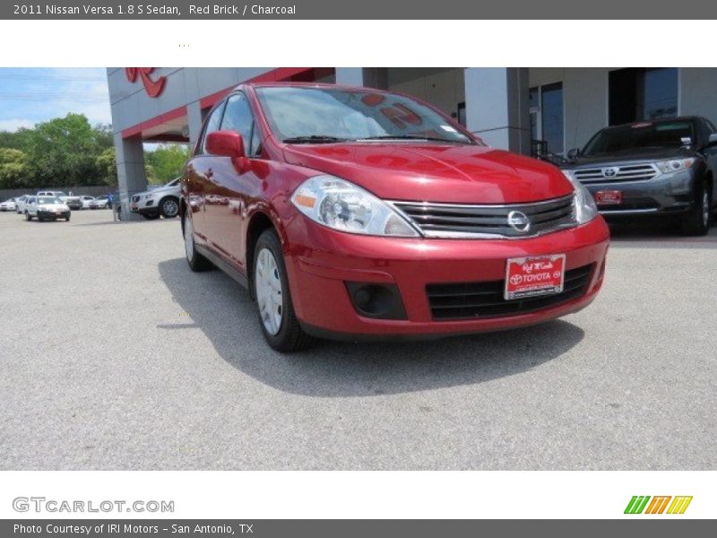 Red Brick / Charcoal 2011 Nissan Versa 1.8 S Sedan