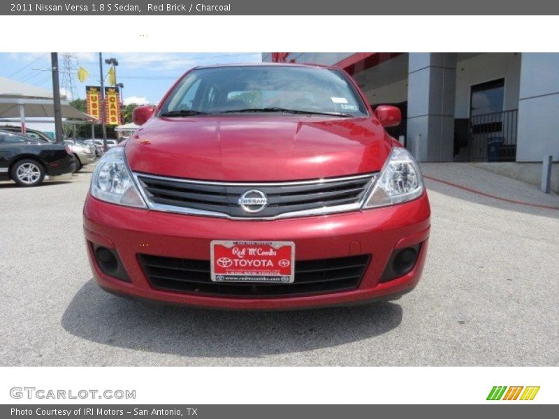 Red Brick / Charcoal 2011 Nissan Versa 1.8 S Sedan