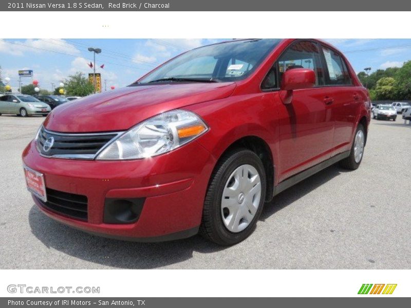 Red Brick / Charcoal 2011 Nissan Versa 1.8 S Sedan