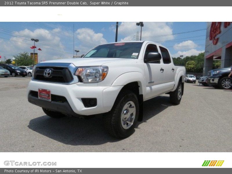 Super White / Graphite 2012 Toyota Tacoma SR5 Prerunner Double Cab
