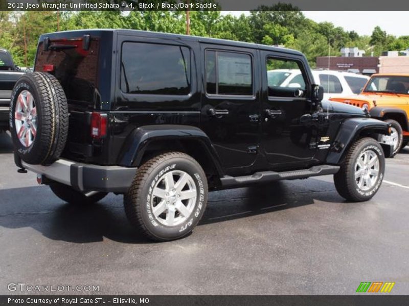 Black / Black/Dark Saddle 2012 Jeep Wrangler Unlimited Sahara 4x4