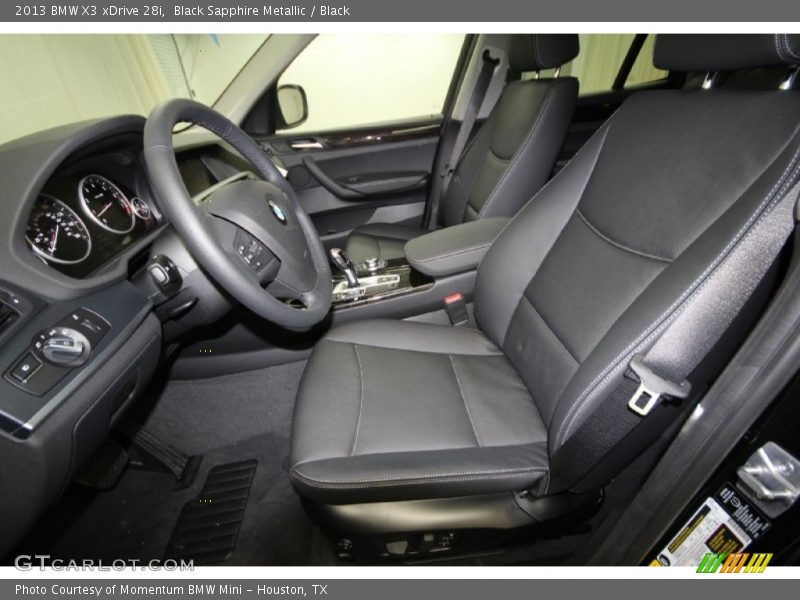 Black Sapphire Metallic / Black 2013 BMW X3 xDrive 28i