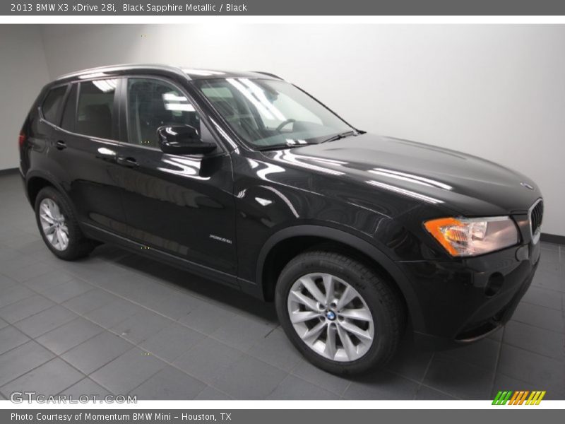 Black Sapphire Metallic / Black 2013 BMW X3 xDrive 28i