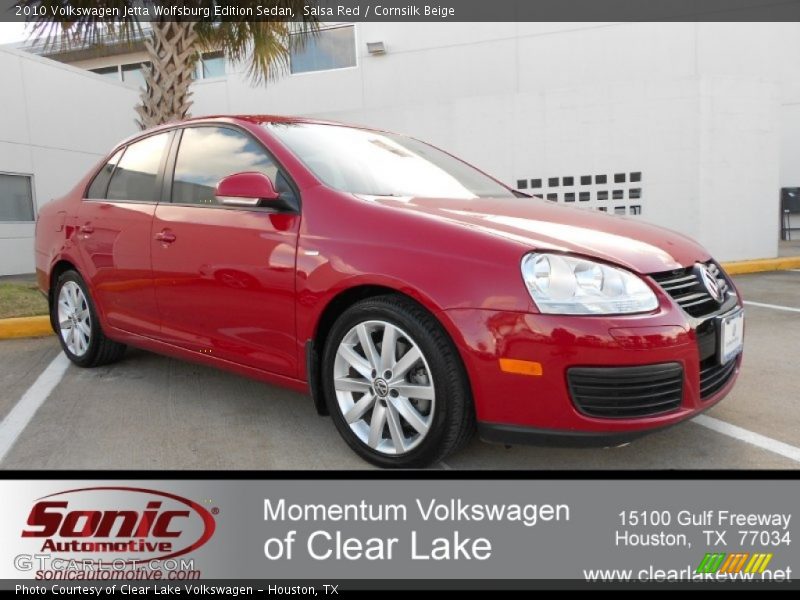 Salsa Red / Cornsilk Beige 2010 Volkswagen Jetta Wolfsburg Edition Sedan