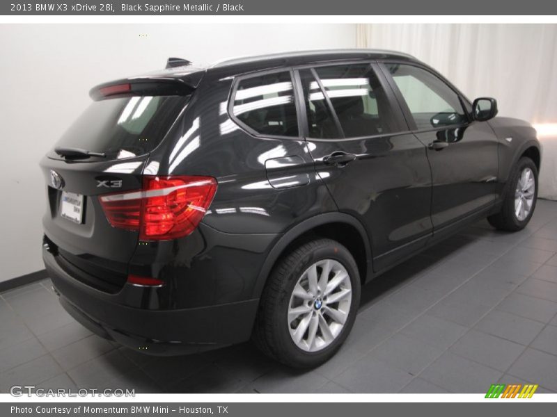 Black Sapphire Metallic / Black 2013 BMW X3 xDrive 28i