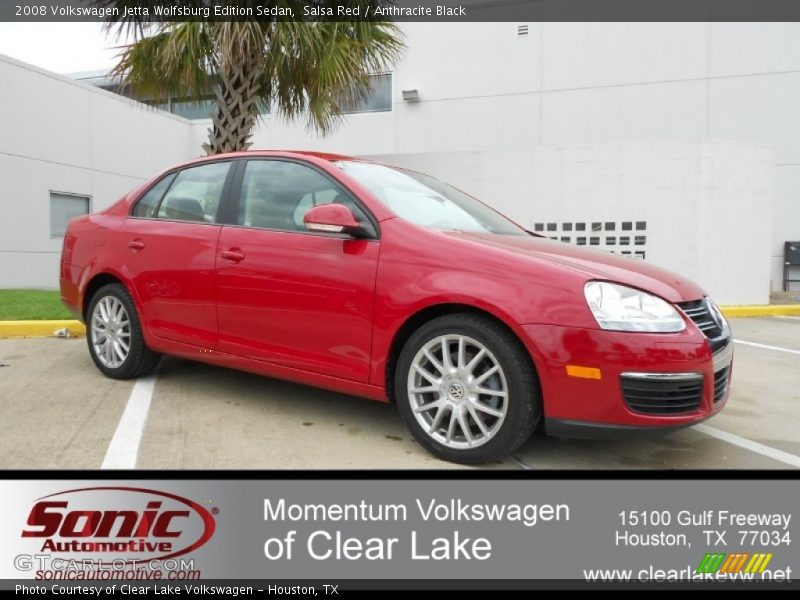 Salsa Red / Anthracite Black 2008 Volkswagen Jetta Wolfsburg Edition Sedan