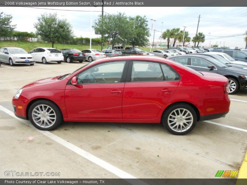 Salsa Red / Anthracite Black 2008 Volkswagen Jetta Wolfsburg Edition Sedan