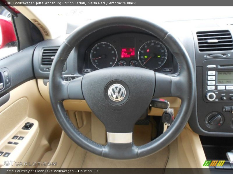 Salsa Red / Anthracite Black 2008 Volkswagen Jetta Wolfsburg Edition Sedan