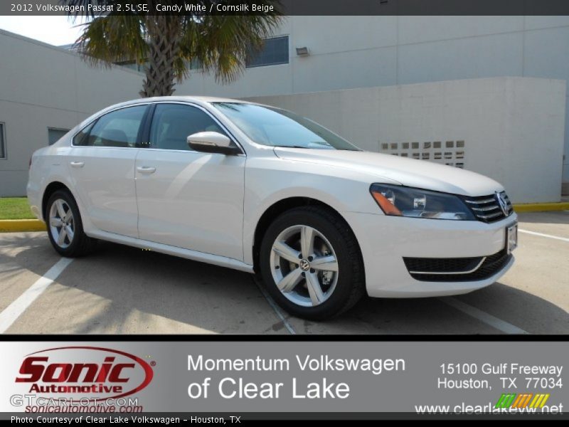 Candy White / Cornsilk Beige 2012 Volkswagen Passat 2.5L SE