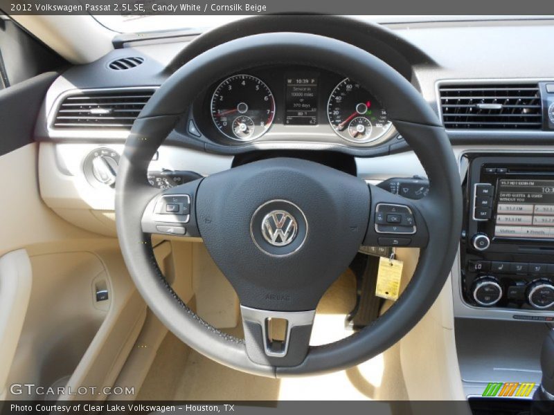 Candy White / Cornsilk Beige 2012 Volkswagen Passat 2.5L SE