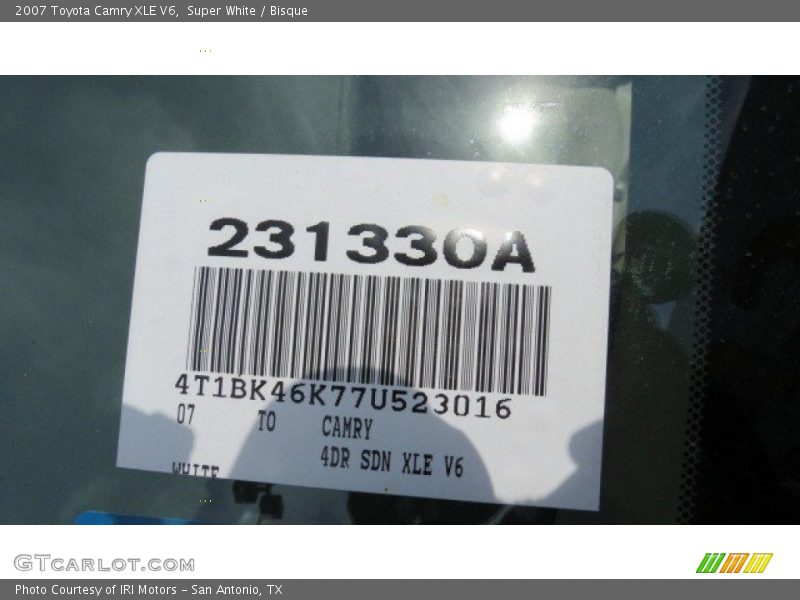 Super White / Bisque 2007 Toyota Camry XLE V6