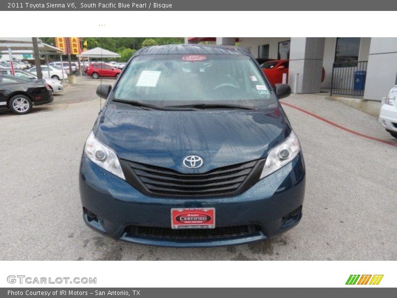 South Pacific Blue Pearl / Bisque 2011 Toyota Sienna V6