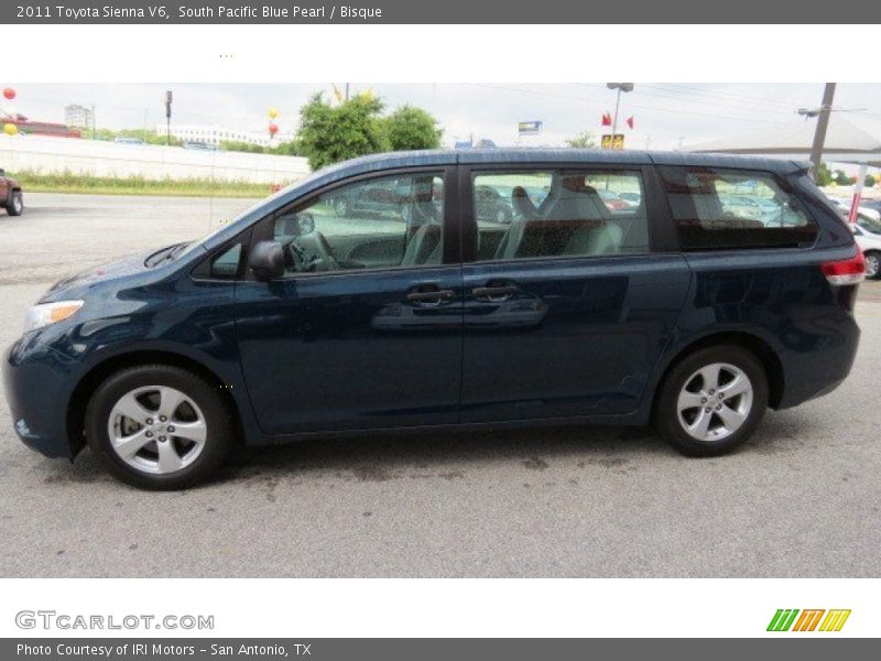 South Pacific Blue Pearl / Bisque 2011 Toyota Sienna V6