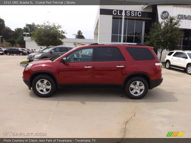 Crystal Red Tintcoat / Ebony 2012 GMC Acadia SL