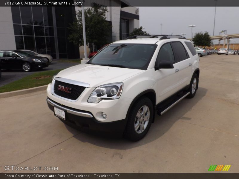 Summit White / Ebony 2012 GMC Acadia SL