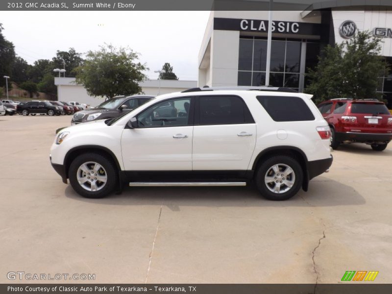 Summit White / Ebony 2012 GMC Acadia SL