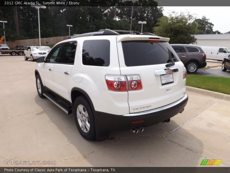 Summit White / Ebony 2012 GMC Acadia SL
