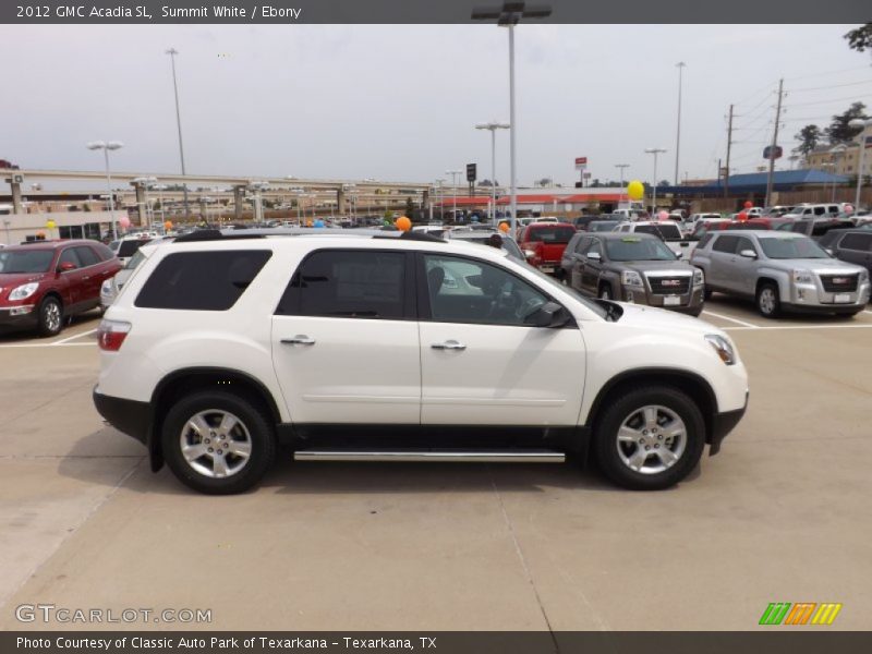 Summit White / Ebony 2012 GMC Acadia SL
