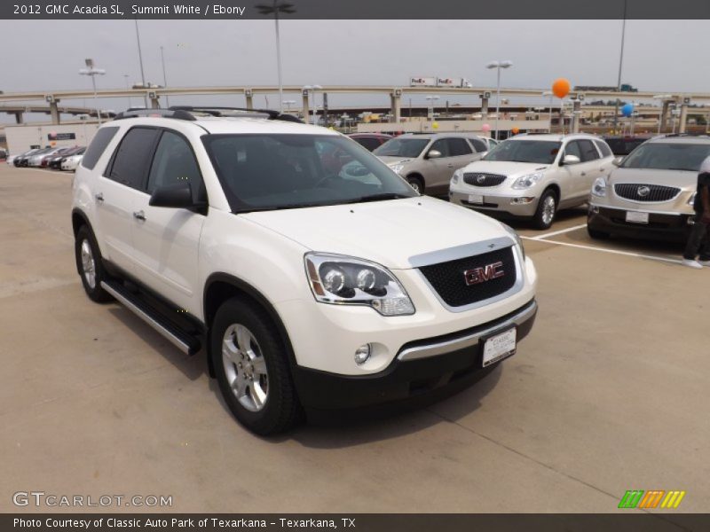 Summit White / Ebony 2012 GMC Acadia SL