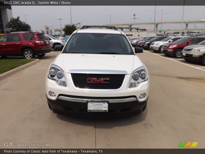 Summit White / Ebony 2012 GMC Acadia SL
