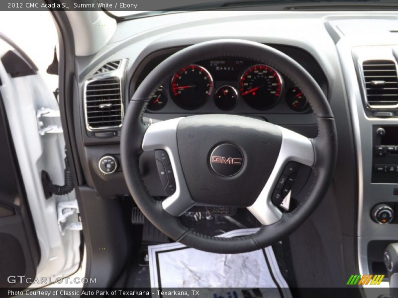 Summit White / Ebony 2012 GMC Acadia SL