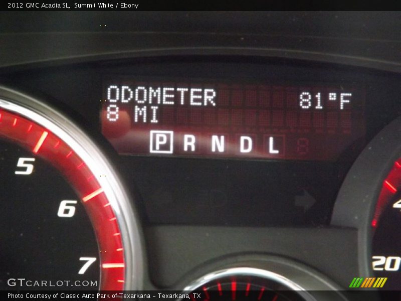 Summit White / Ebony 2012 GMC Acadia SL
