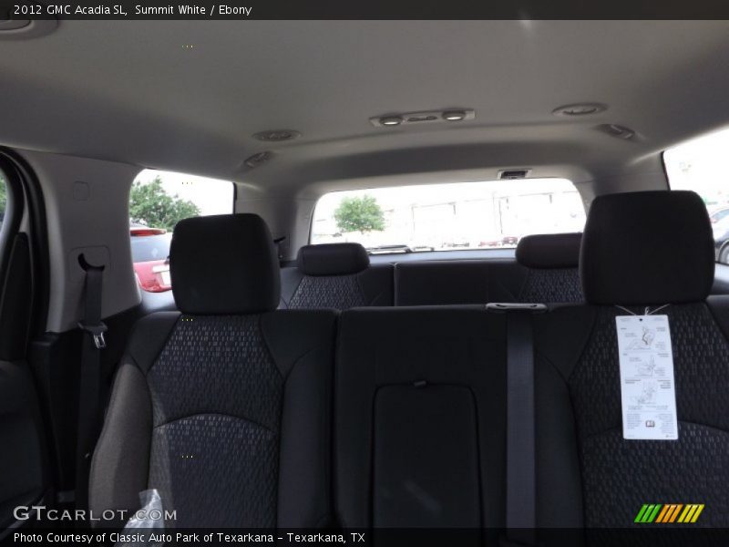 Summit White / Ebony 2012 GMC Acadia SL