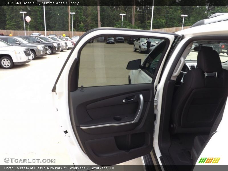 Summit White / Ebony 2012 GMC Acadia SL