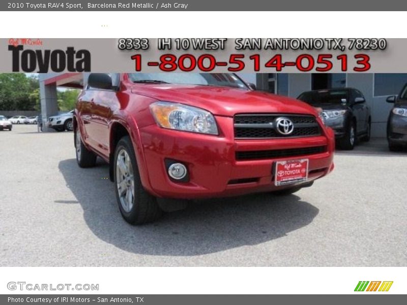 Barcelona Red Metallic / Ash Gray 2010 Toyota RAV4 Sport