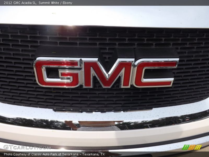 Summit White / Ebony 2012 GMC Acadia SL