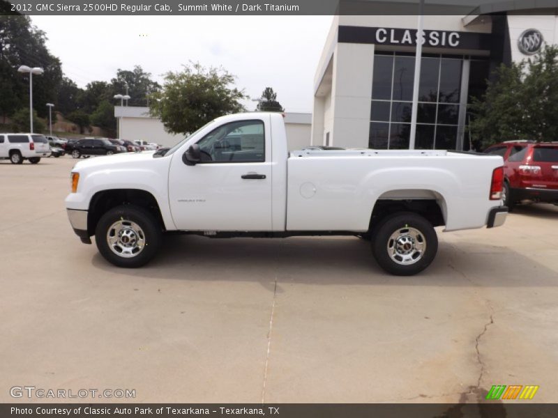 Summit White / Dark Titanium 2012 GMC Sierra 2500HD Regular Cab