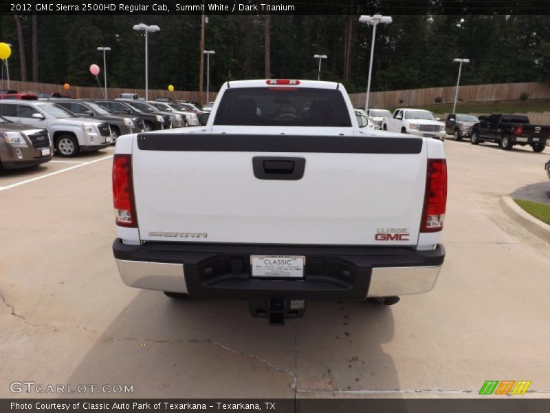 Summit White / Dark Titanium 2012 GMC Sierra 2500HD Regular Cab