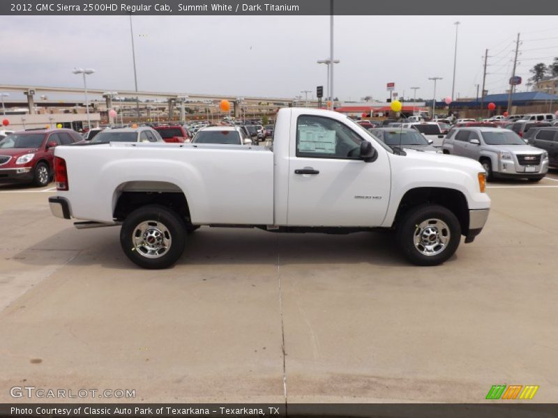 Summit White / Dark Titanium 2012 GMC Sierra 2500HD Regular Cab