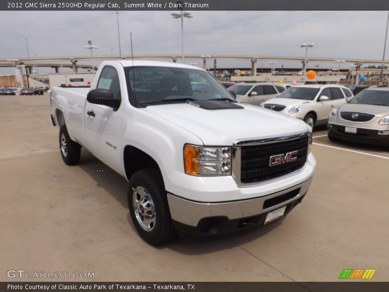 Summit White / Dark Titanium 2012 GMC Sierra 2500HD Regular Cab