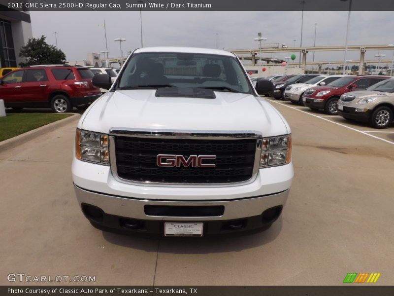 Summit White / Dark Titanium 2012 GMC Sierra 2500HD Regular Cab