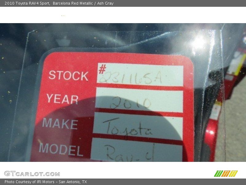 Barcelona Red Metallic / Ash Gray 2010 Toyota RAV4 Sport