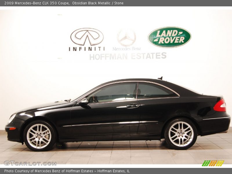 Obsidian Black Metallic / Stone 2009 Mercedes-Benz CLK 350 Coupe