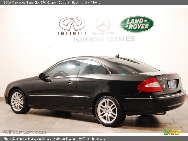 Obsidian Black Metallic / Stone 2009 Mercedes-Benz CLK 350 Coupe