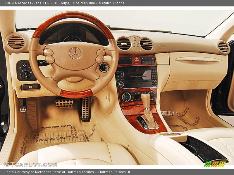 Obsidian Black Metallic / Stone 2009 Mercedes-Benz CLK 350 Coupe