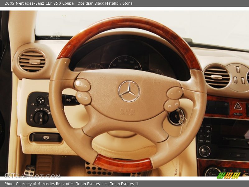 Obsidian Black Metallic / Stone 2009 Mercedes-Benz CLK 350 Coupe
