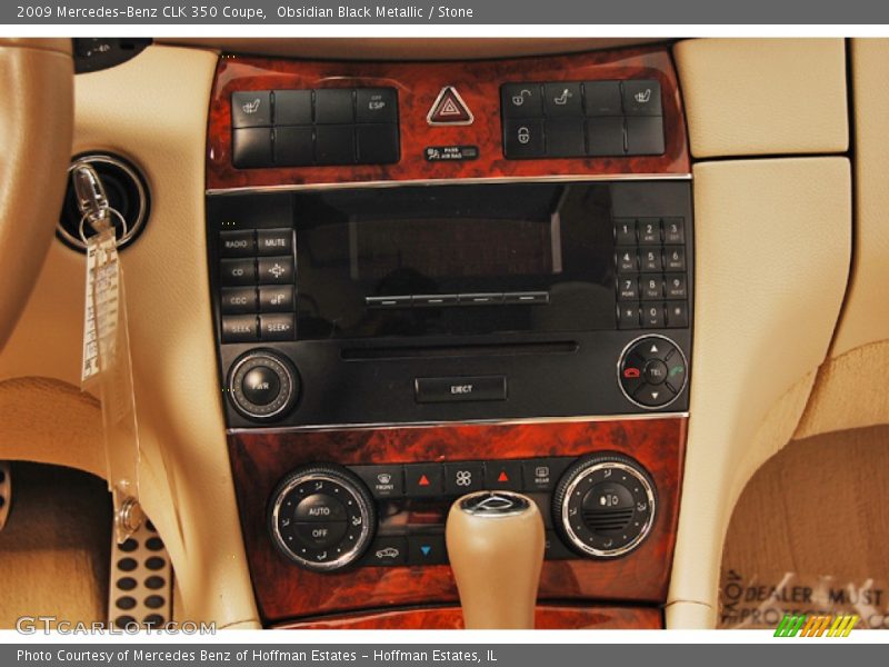Obsidian Black Metallic / Stone 2009 Mercedes-Benz CLK 350 Coupe