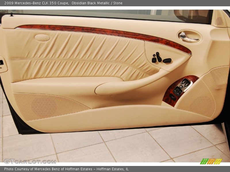 Obsidian Black Metallic / Stone 2009 Mercedes-Benz CLK 350 Coupe
