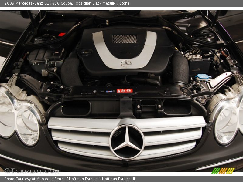 Obsidian Black Metallic / Stone 2009 Mercedes-Benz CLK 350 Coupe