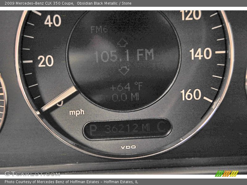 Obsidian Black Metallic / Stone 2009 Mercedes-Benz CLK 350 Coupe