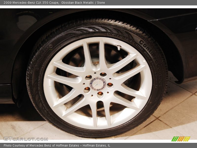 Obsidian Black Metallic / Stone 2009 Mercedes-Benz CLK 350 Coupe