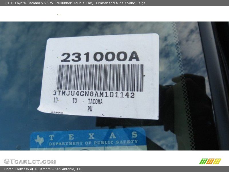Timberland Mica / Sand Beige 2010 Toyota Tacoma V6 SR5 PreRunner Double Cab